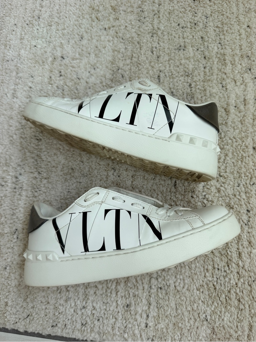 Valentino Garavani White Leather VLNTN Low-Top Sneakers